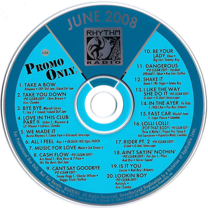 Various : Promo Only Rhythm Radio (June 08) (CD, Comp, Promo)