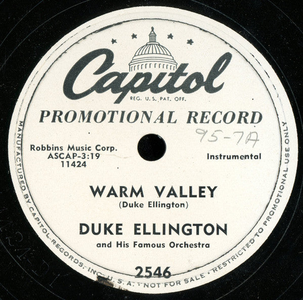 Duke Ellington And His Orchestra : Bluejean Beguine / Warm Valley (Shellac, 10", Promo)