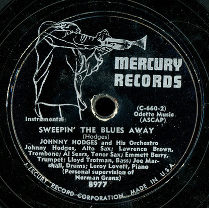 Johnny Hodges And His Orchestra : Who's Excited / Sweepin' The Blues Away (Shellac, 10")
