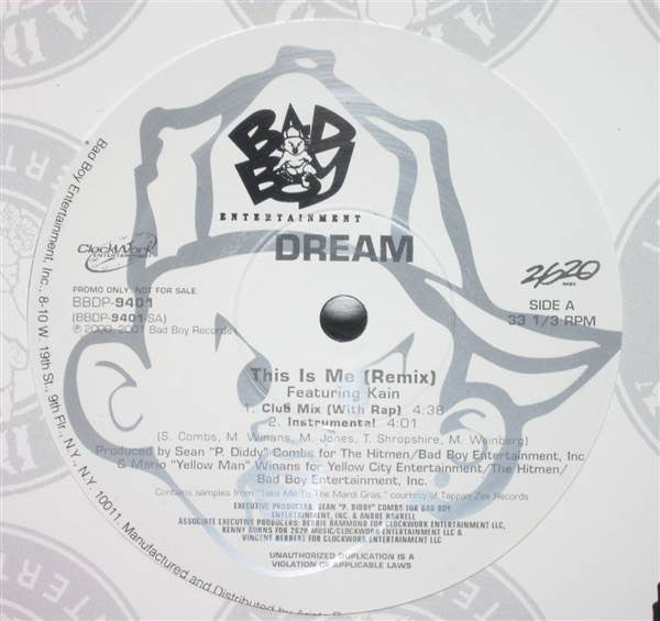 Dream Featuring Kain : This Is Me (Remix) (12", Promo)