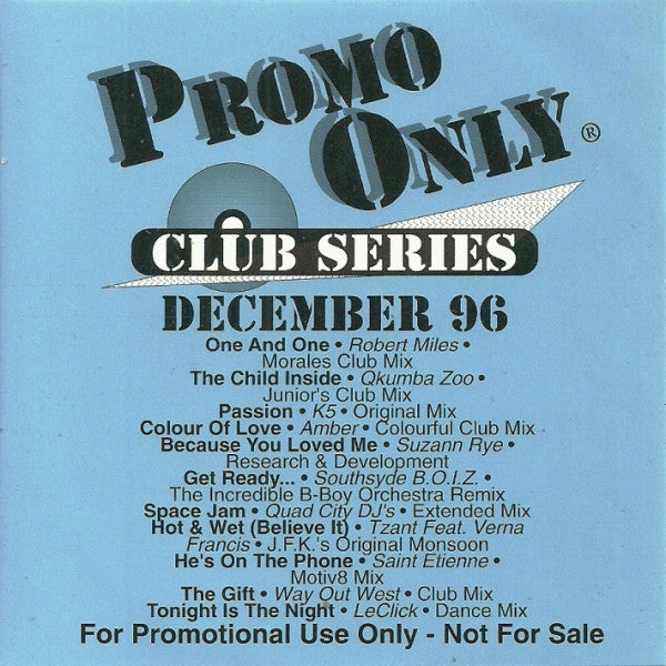 Various : Promo Only Club Series: December 96 (CD, Comp, Promo)