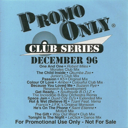 Various : Promo Only Club Series: December 96 (CD, Comp, Promo)