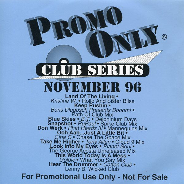 Various : Promo Only Club Series: November 96 (CD, Comp, Promo)
