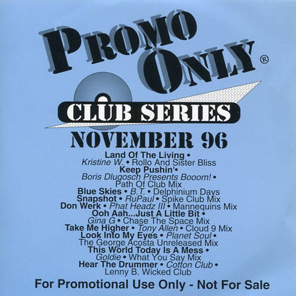Various : Promo Only Club Series: November 96 (CD, Comp, Promo)