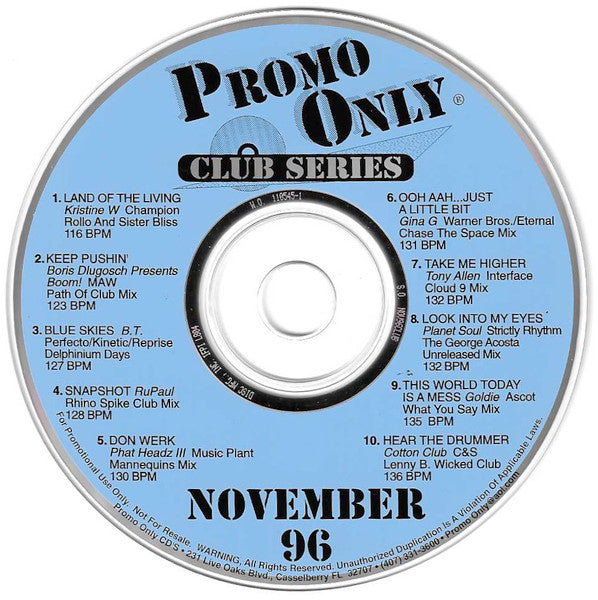 Various : Promo Only Club Series: November 96 (CD, Comp, Promo)