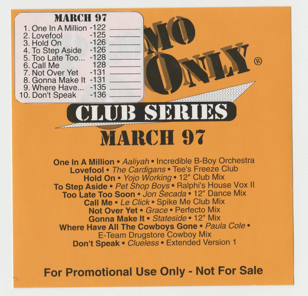 Various : Promo Only Club Series: March 97 (CD, Comp, Promo)
