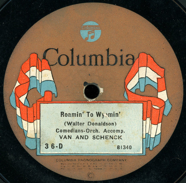 Van And Schenck : Kaintucky / Roamin' To Wyomin' (Shellac, 10")