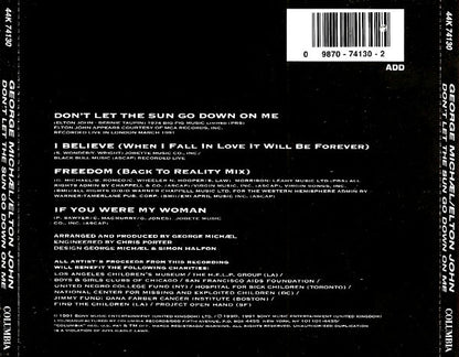 George Michael / Elton John : Don't Let The Sun Go Down On Me (CD, Single)