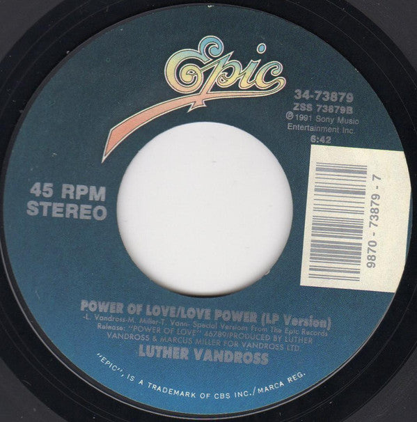 Luther Vandross : Don't Want To Be A Fool (7", Single, Styrene)