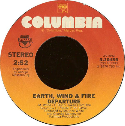 Earth, Wind & Fire : Saturday Nite (7", Styrene, Pit)
