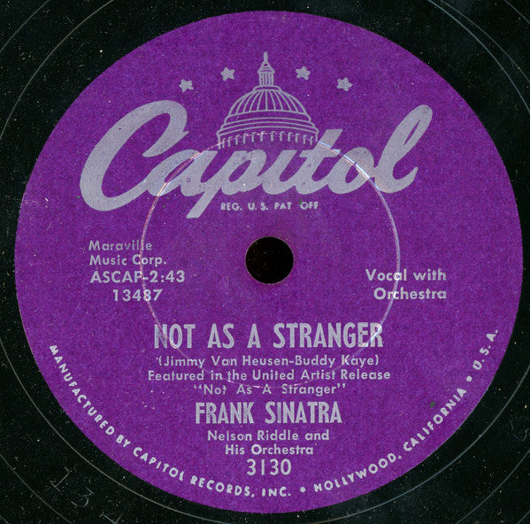 Frank Sinatra : How Could You Do A Thing Like That To Me / Not As A Stranger (Shellac, 10")