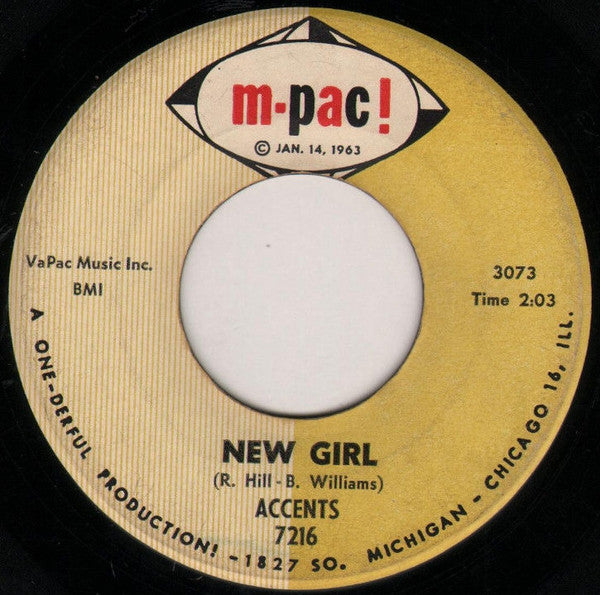 The Accents : New Girl (7", Single)