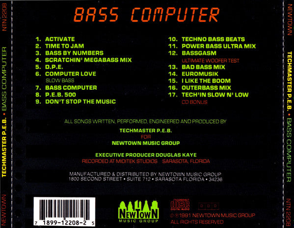 Techmaster P.E.B. : Bass Computer (CD, Album, RE, HMG)