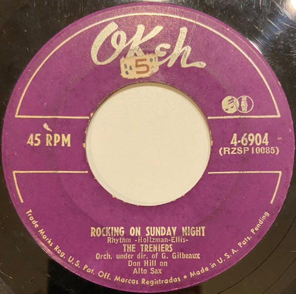 The Treniers : Rocking On Sunday Night / Cheatin' On Me (7", Styrene)