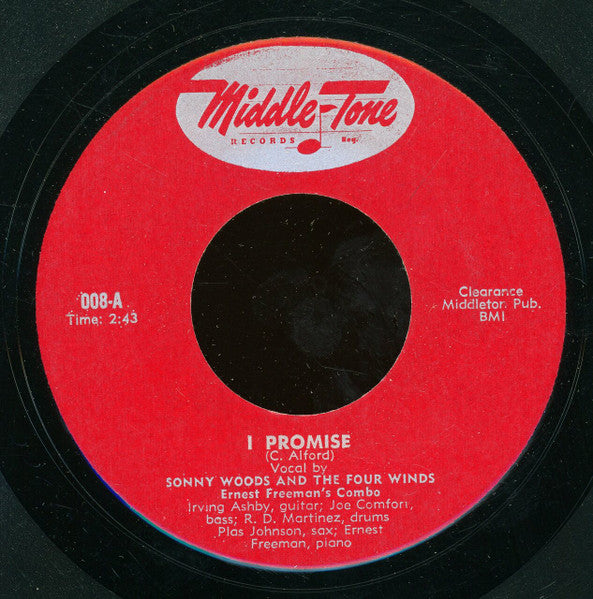 Sonny Woods And The Four Winds : I Promise (7", Unofficial)