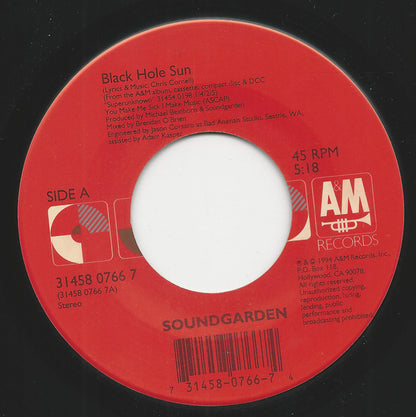 Soundgarden : Black Hole Sun (7", Single)
