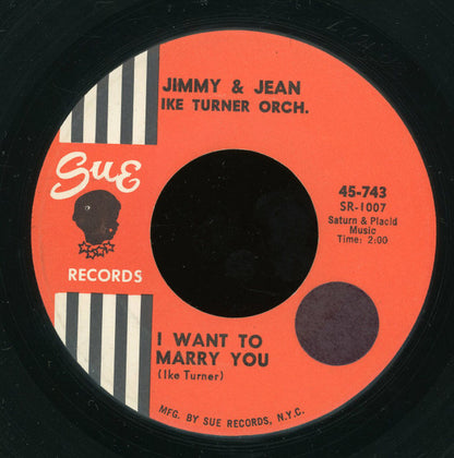 Jimmy & Jean, Ike Turner & His Orchestra : I Can't Believe / I Want To Marry You  (7")