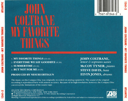 John Coltrane : My Favorite Things (CD, Album, RE)