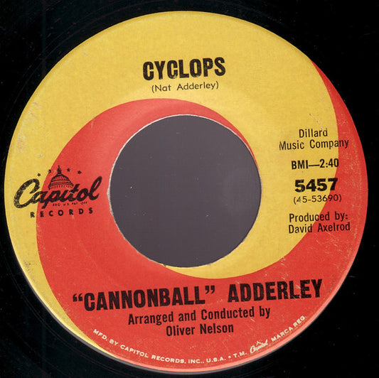 Cannonball Adderley : Cyclops / Shake A Lady (7")