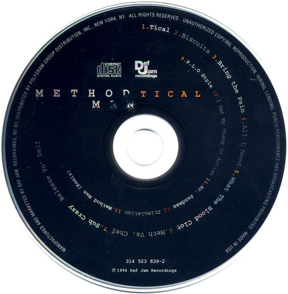 Method Man : Tical (CD, Album)
