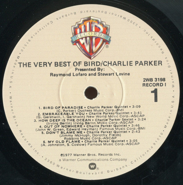 Charlie Parker : The Very Best Of Bird (2xLP, Comp, Los)