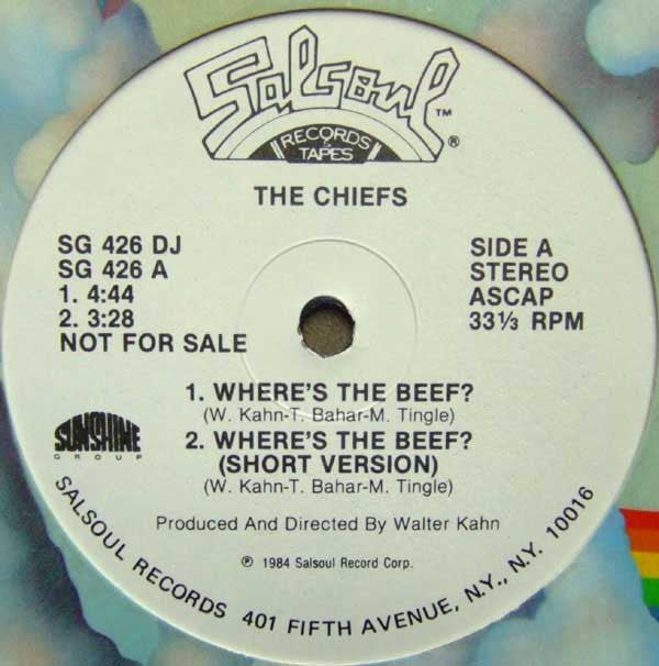 The Chiefs : Where's The Beef? (12", Single, Promo)