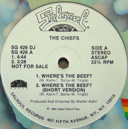 The Chiefs : Where's The Beef? (12", Single, Promo)