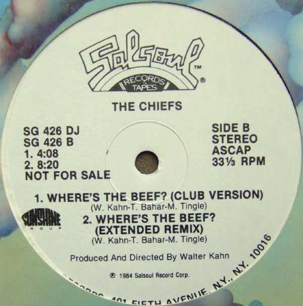 The Chiefs : Where's The Beef? (12", Single, Promo)