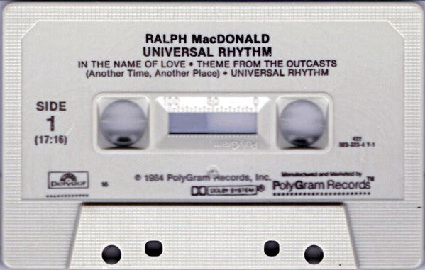 Ralph MacDonald : Universal Rhythm (Cass, Album, Dol)