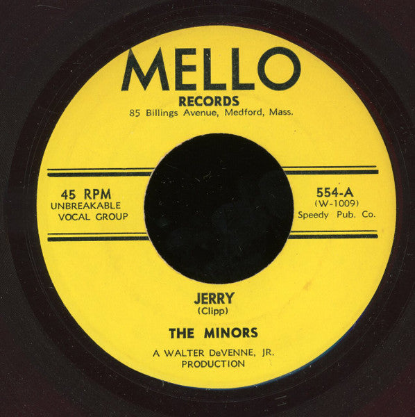The Minors (7) : Jerry / Where Are You? (7", Red)