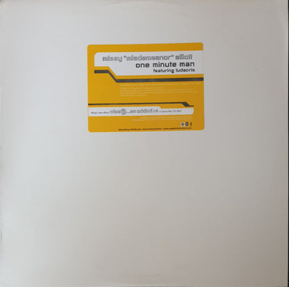 Missy Elliott Featuring Ludacris : One Minute Man (12", Promo)