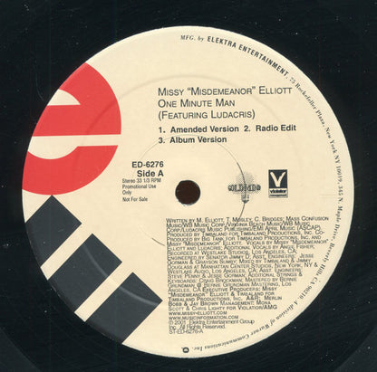 Missy Elliott Featuring Ludacris : One Minute Man (12", Promo)