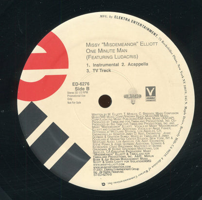 Missy Elliott Featuring Ludacris : One Minute Man (12", Promo)