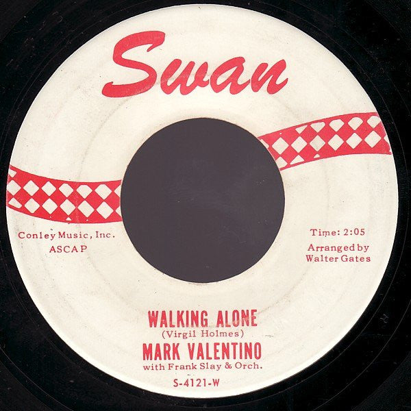 Mark Valentino With Frank Slay And His Orchestra : The Push And Kick / Walking Alone (7", Single, Roc)