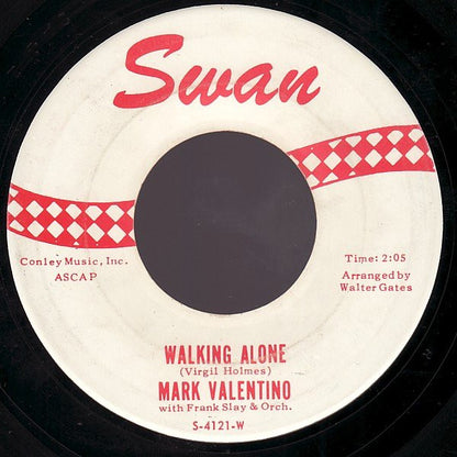 Mark Valentino With Frank Slay And His Orchestra : The Push And Kick / Walking Alone (7", Single, Roc)