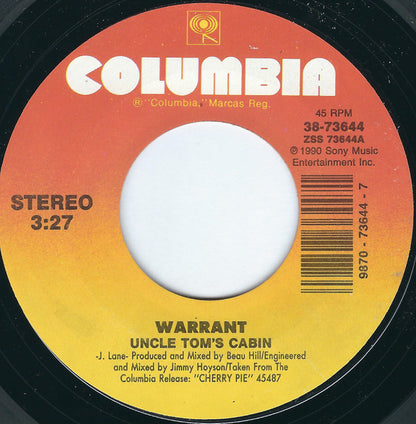 Warrant : Uncle Tom's Cabin (7", Single, Styrene)