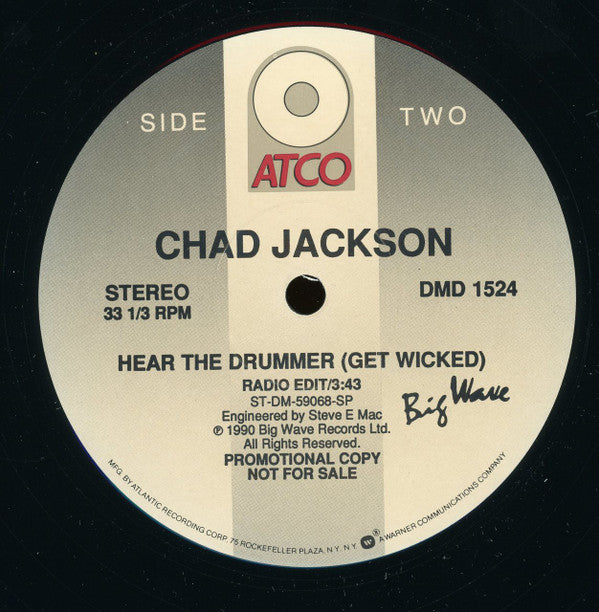 Chad Jackson : Hear The Drummer (Get Wicked) (12", Single, Promo)