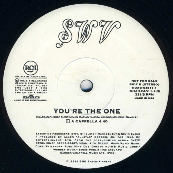 SWV : You're The One (12", Single, Promo)