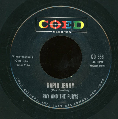 Ray And The Furys : Kiss And Run Driver / Rapid Jenny (7")