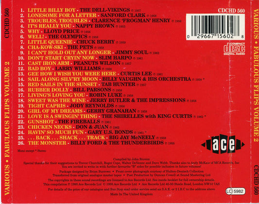 Various : Fabulous Flips, Volume Two (CD, Comp)
