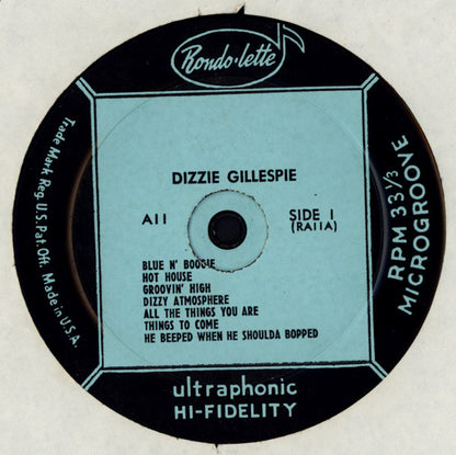 Dizzy Gillespie And His Orchestra : Dizzy Gillespie And His Original Orchestra (LP, Album)