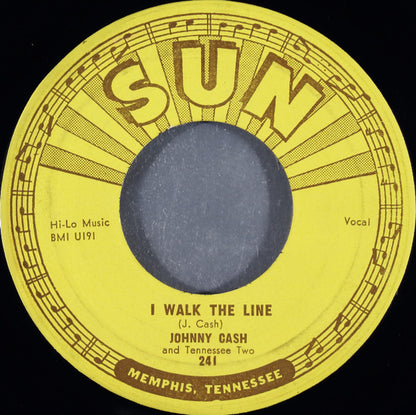 Johnny Cash & The Tennessee Two : Get Rhythm / I Walk The Line (7", Single, MSI)