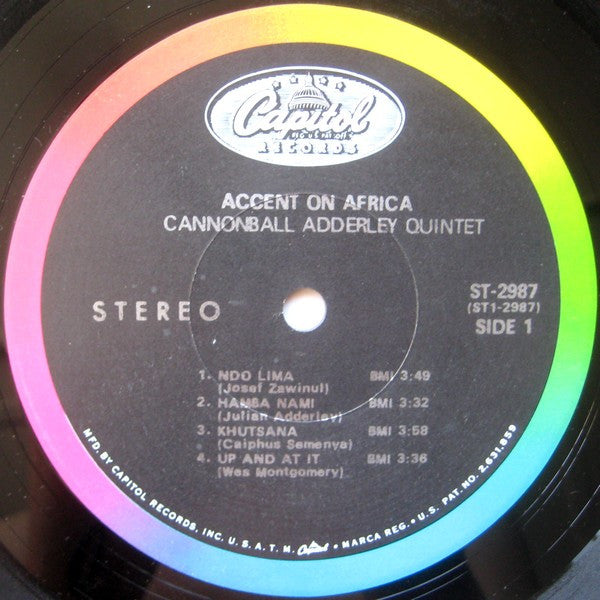The Cannonball Adderley Quintet : Accent On Africa (LP, Album, Scr)