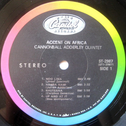The Cannonball Adderley Quintet : Accent On Africa (LP, Album, Scr)