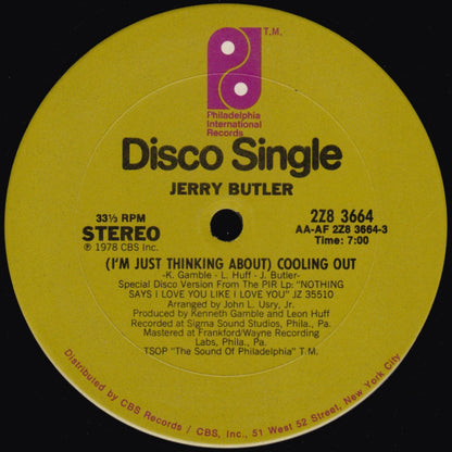 Jerry Butler : (I'm Just Thinking About) Cooling Out (12", Single)