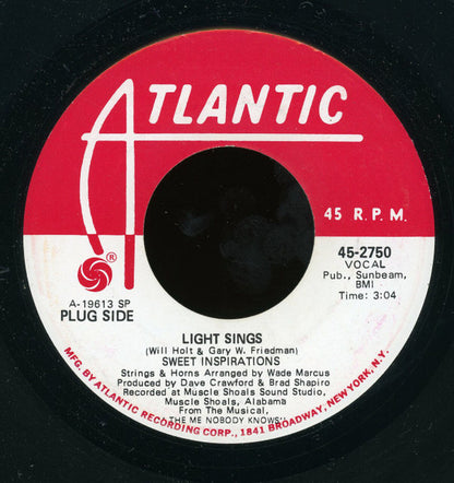 The Sweet Inspirations : Light Sings / This World (7", Mono, Promo)