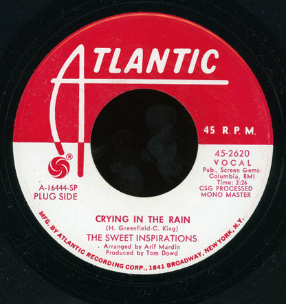 The Sweet Inspirations : Crying In The Rain / Everyday Will Be Like A Holiday (7", Promo)