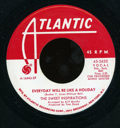 The Sweet Inspirations : Crying In The Rain / Everyday Will Be Like A Holiday (7", Promo)