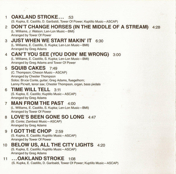 Tower Of Power : Back To Oakland (CD, Album, RE)