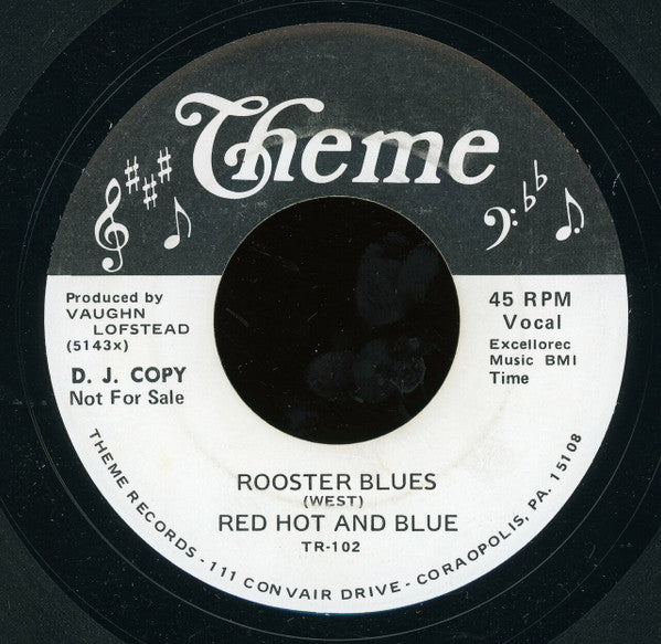 Red Hot And Blue : Rooster Blues / Certainly All (7", Promo)